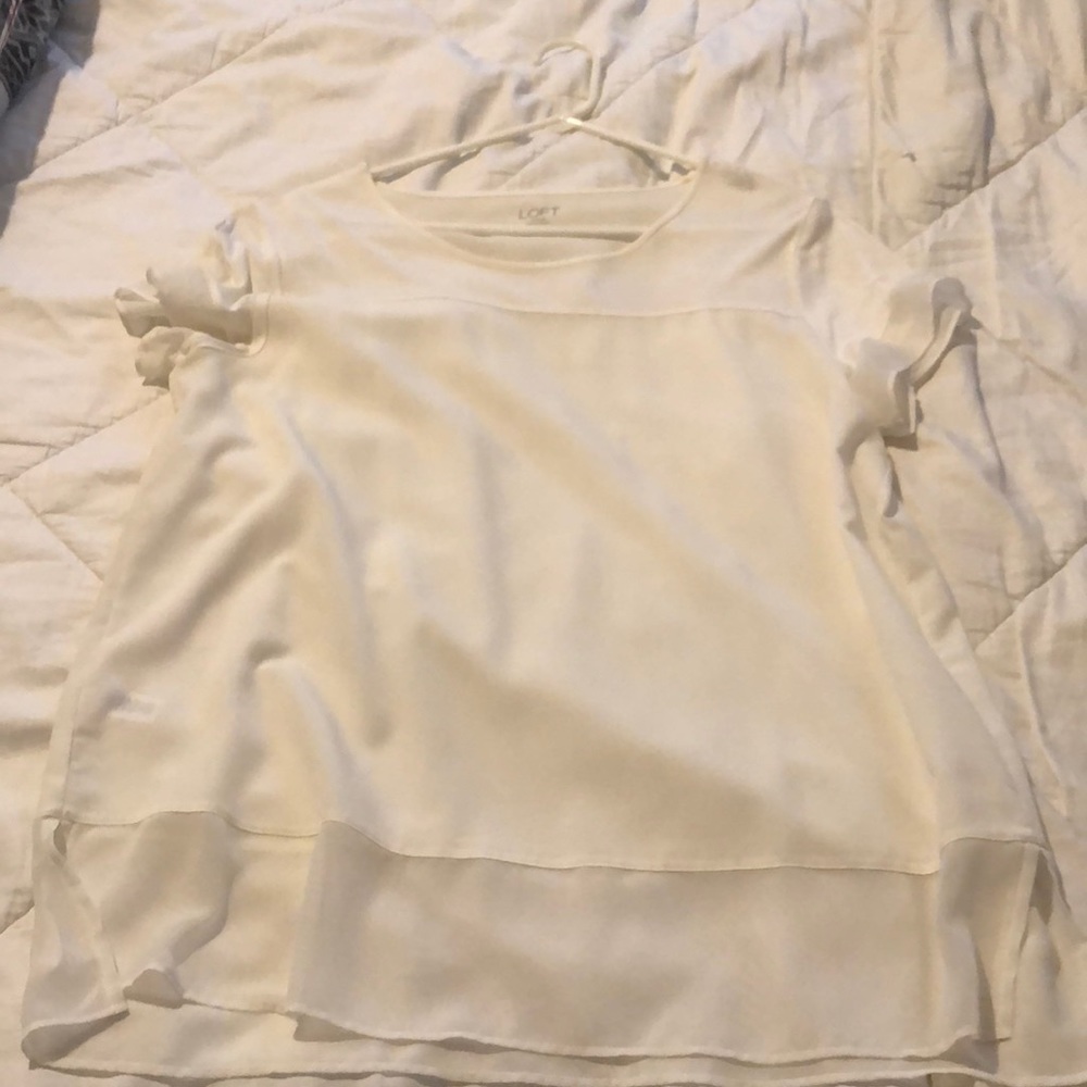 Large white Loft blouse